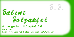 balint holzapfel business card